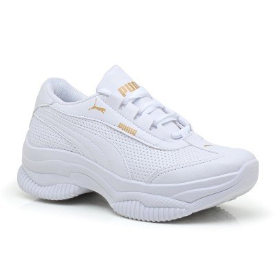 Tênis Puma Feminino Plataforma Branco 